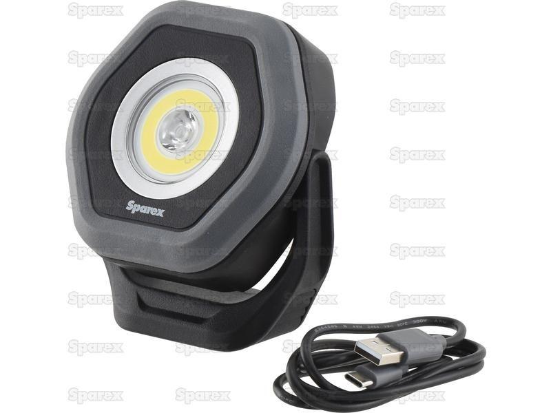LED Twin Beam Rechargeable Inspection Lamp, 1400 Lumens