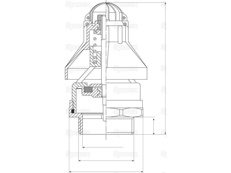 Depression valve 1 1/2'' for Battioni Pagani Pomp MEC8000M