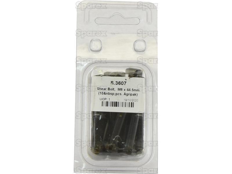 Shear Bolt, M6 x 44.5mm (10 pcs. Agripak) for Ford New Holland (46520)