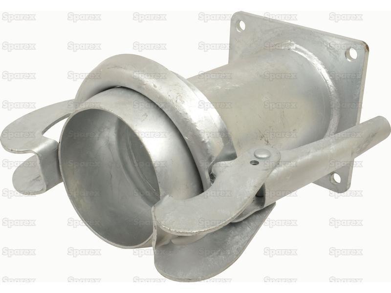 Male Coupling with Flanged end 5" Galvanised B |  for Bauer Slurry Equipment