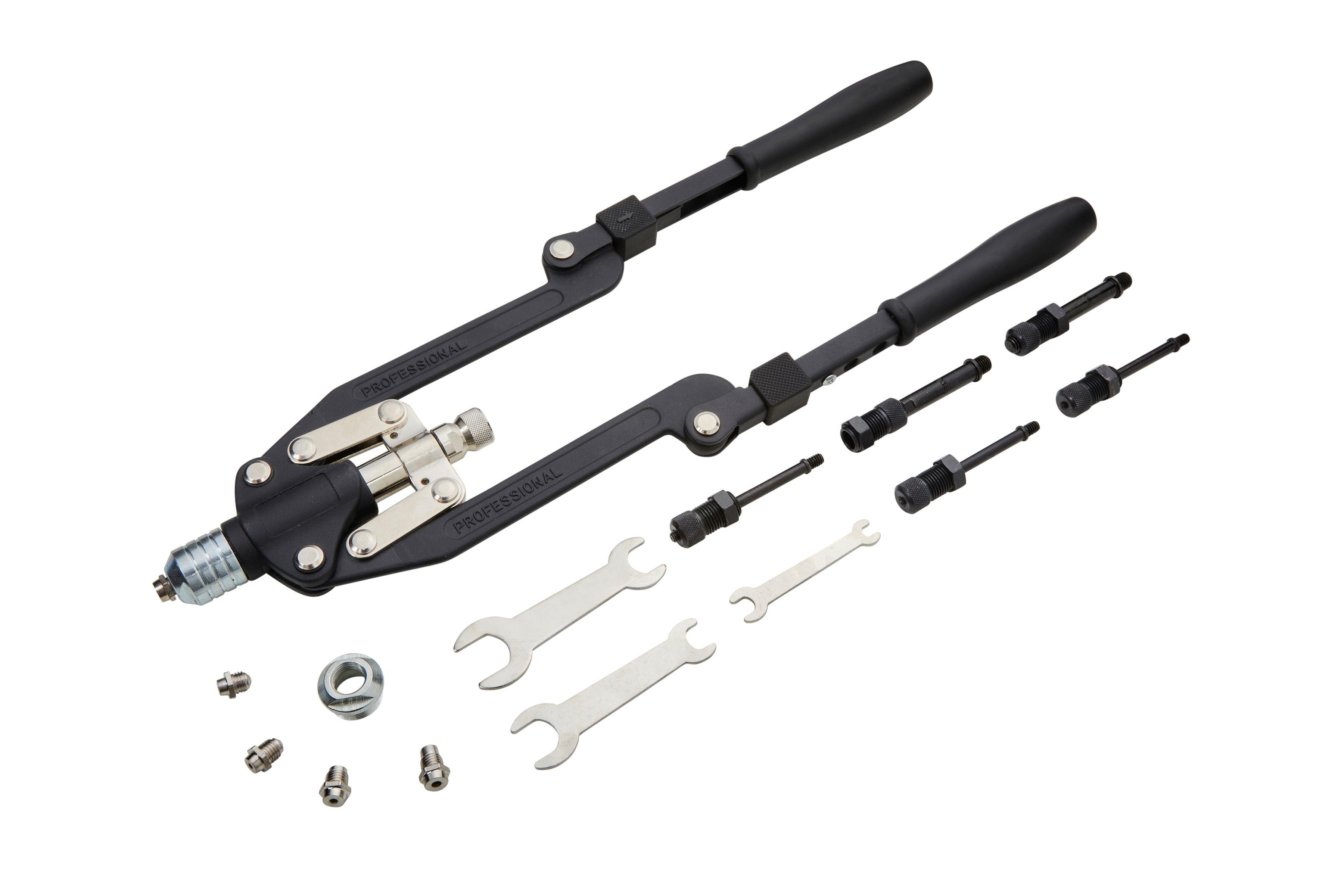 Blue Spot Tools Long Arm Rivet (3.2-6.4) and Nut Riveter (M4-M10) Set