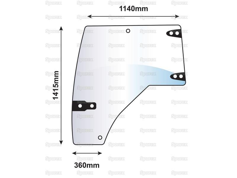 Door Glass LH for McCormick (709000A3)