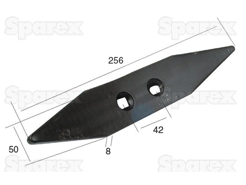 Reversible point 256x50x8mm Hole centres 42mm John Deere (YD916)