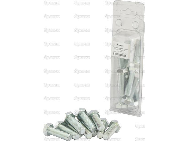 Metric Bolt, Size: M12 x 40mm (Din 931) 10 pcs. Agripak