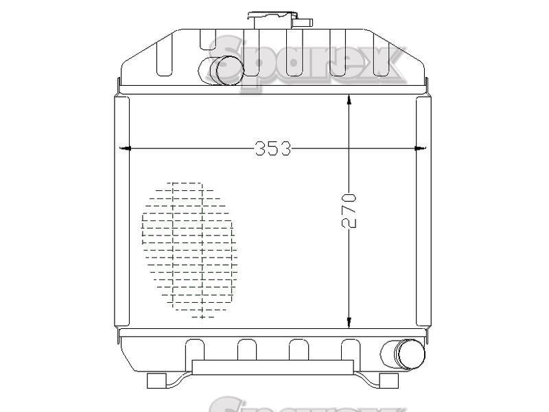 Radiator for Kubota B6100E