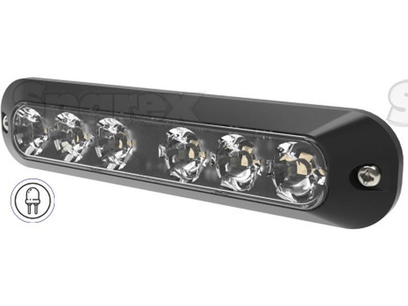 Directional Hazard LED, 6 LEDs, Light Colour: Clear