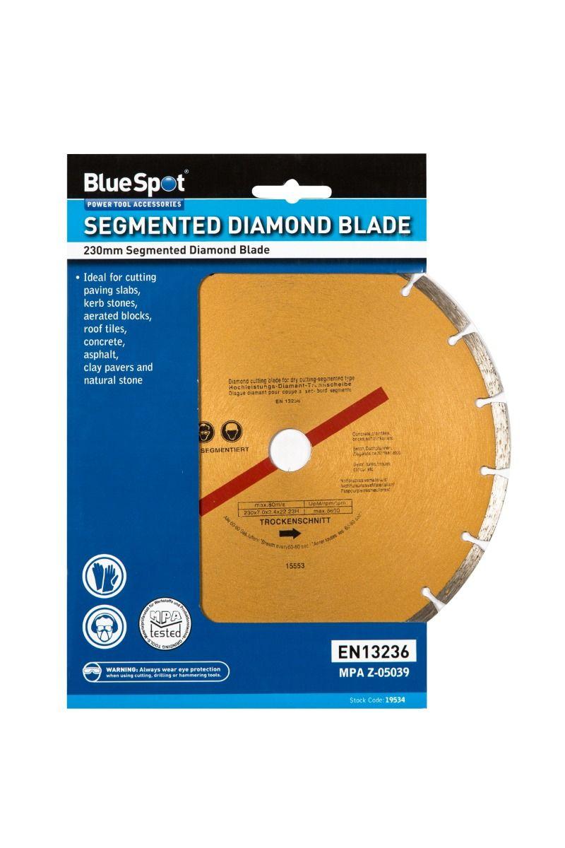 Blue Spot Tools 230mm (9") Segmented Gold Diamond Dry Cutting Disc