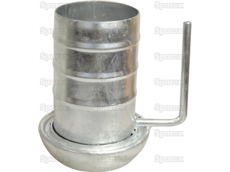 Coupling with Hose End and Handle - Male 6'' (159mm) x6'' (150mm) (Galvanised)
