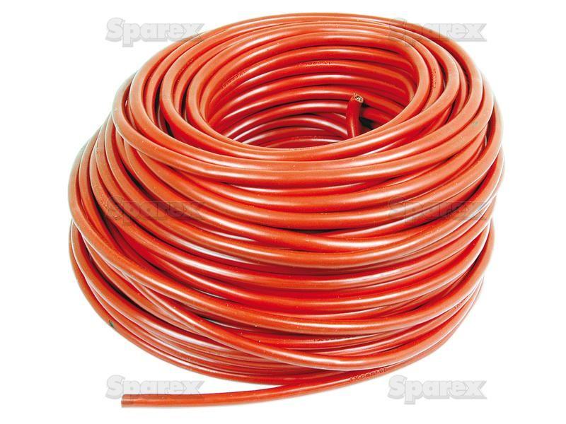 Electrical Cable - 1 Core, 6mm°² Cable, Red (Length: 50M), ()