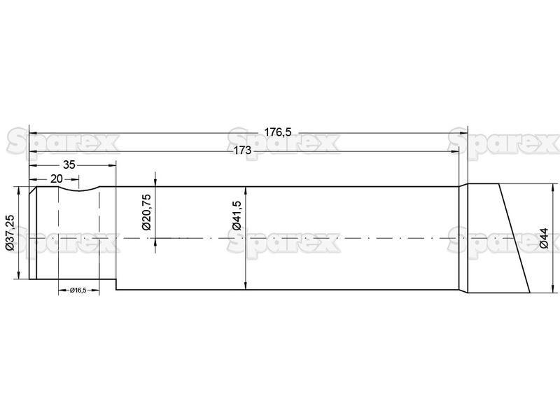 Loader Tine - Straight 1,160mm, (Round) for Bugnot