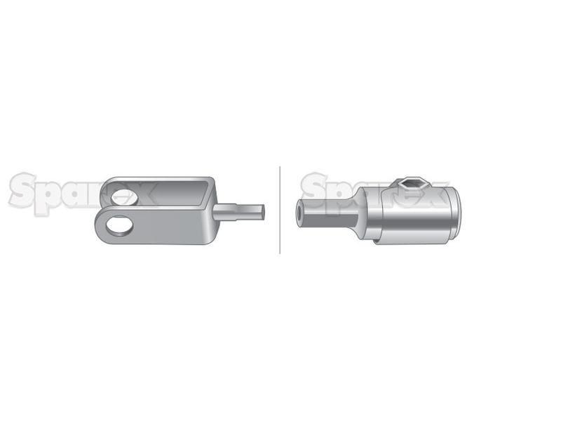 Hand Throttle Cable - Length: 1940mm, Outer cable length: 1798mm. for Ford New Holland (81870803, F0NN9C799CB, F1NN9C799CA)