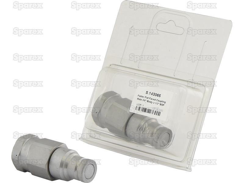 Faster Flat Faced Coupling Male 3/8'' Body x 1/2'' BSP Female Thread (Agripak 1pc.) Faster S.p.A (FFH0612GASM, FFH06-12GASM)