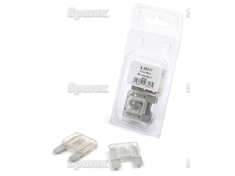 Maxi Blade Fuse Amps Clear x 2 pcs. Agripak