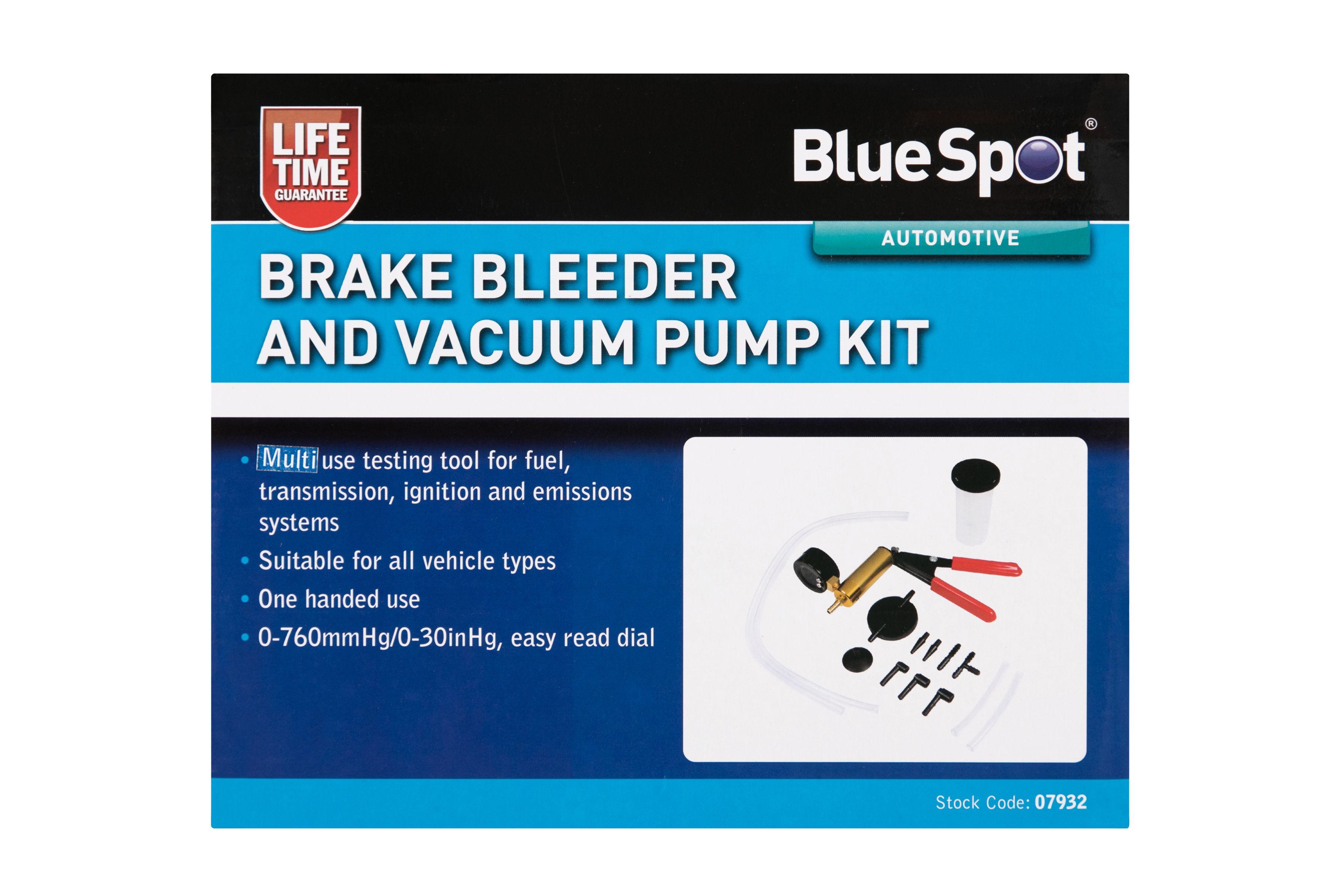 Blue Spot Tools Brake Bleeder and Vacuum Pump Kit