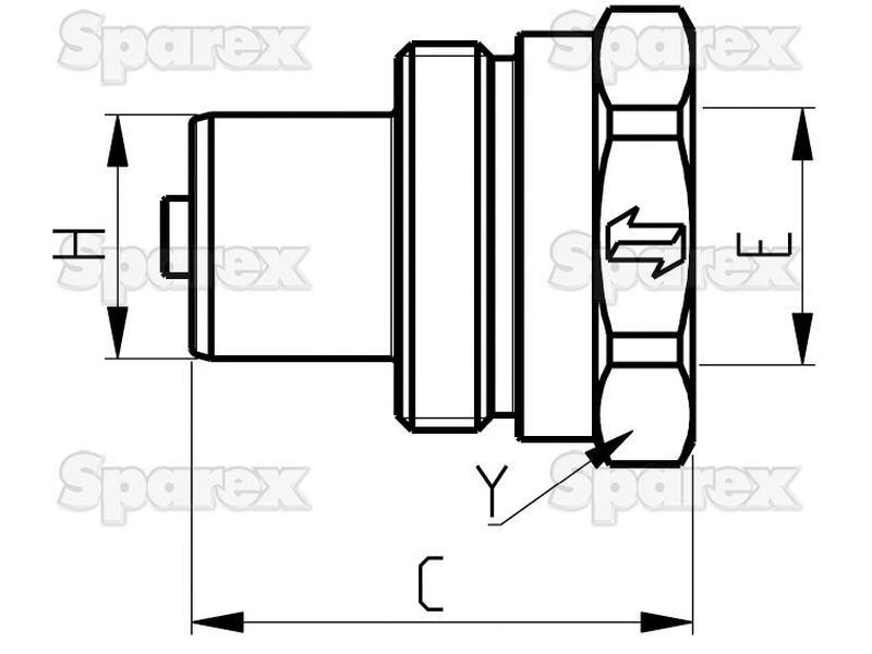 Poppet Valve Screw Couplings - Male - 1/4''NPT - PVVM Series Faster S.p.A (PVVM 14 NPT M, PVVM14NPTM)