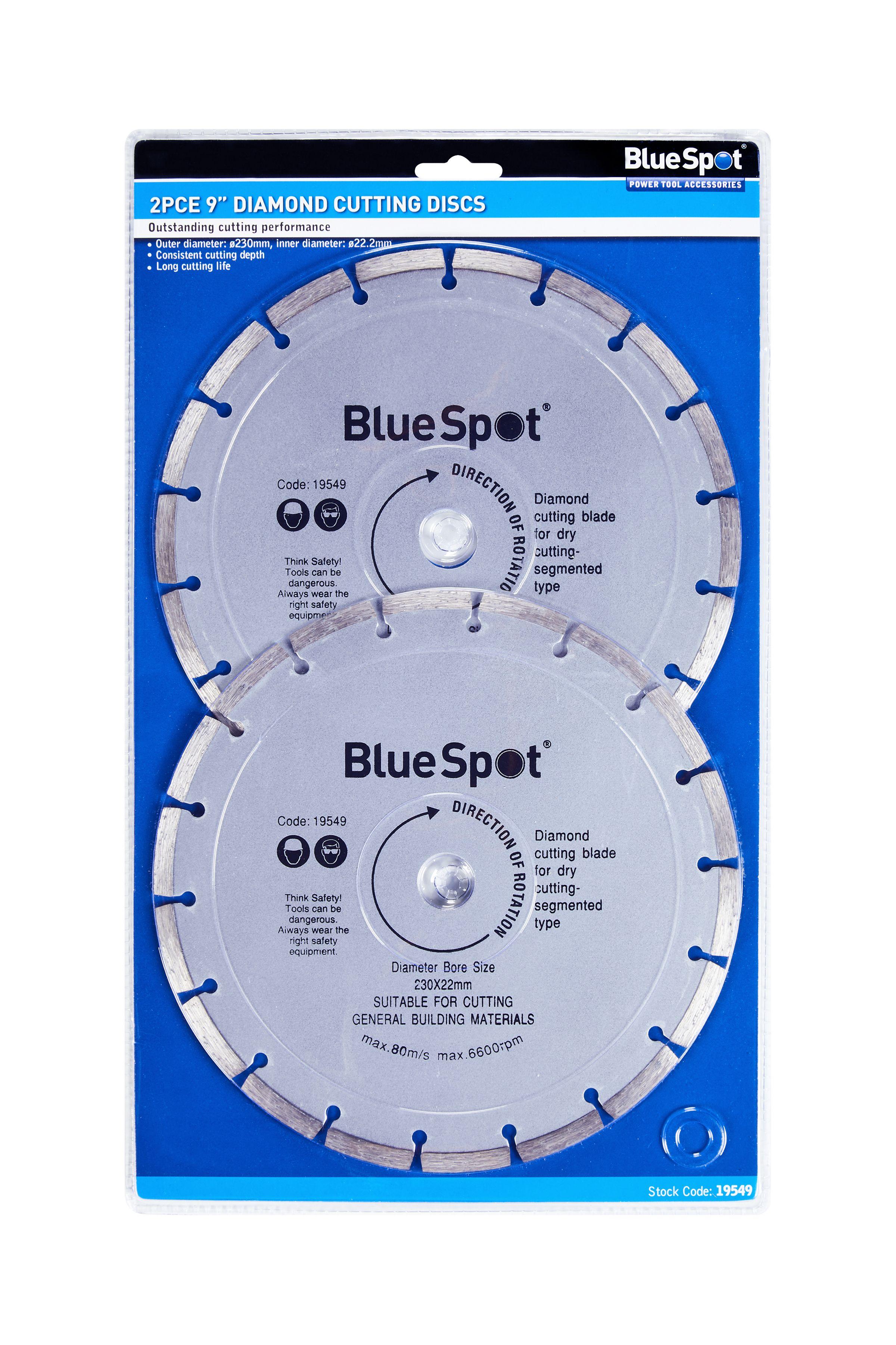 Blue Spot Tools 2 PCE 230mm (9") Segmented Diamond Dry Cutting Disc