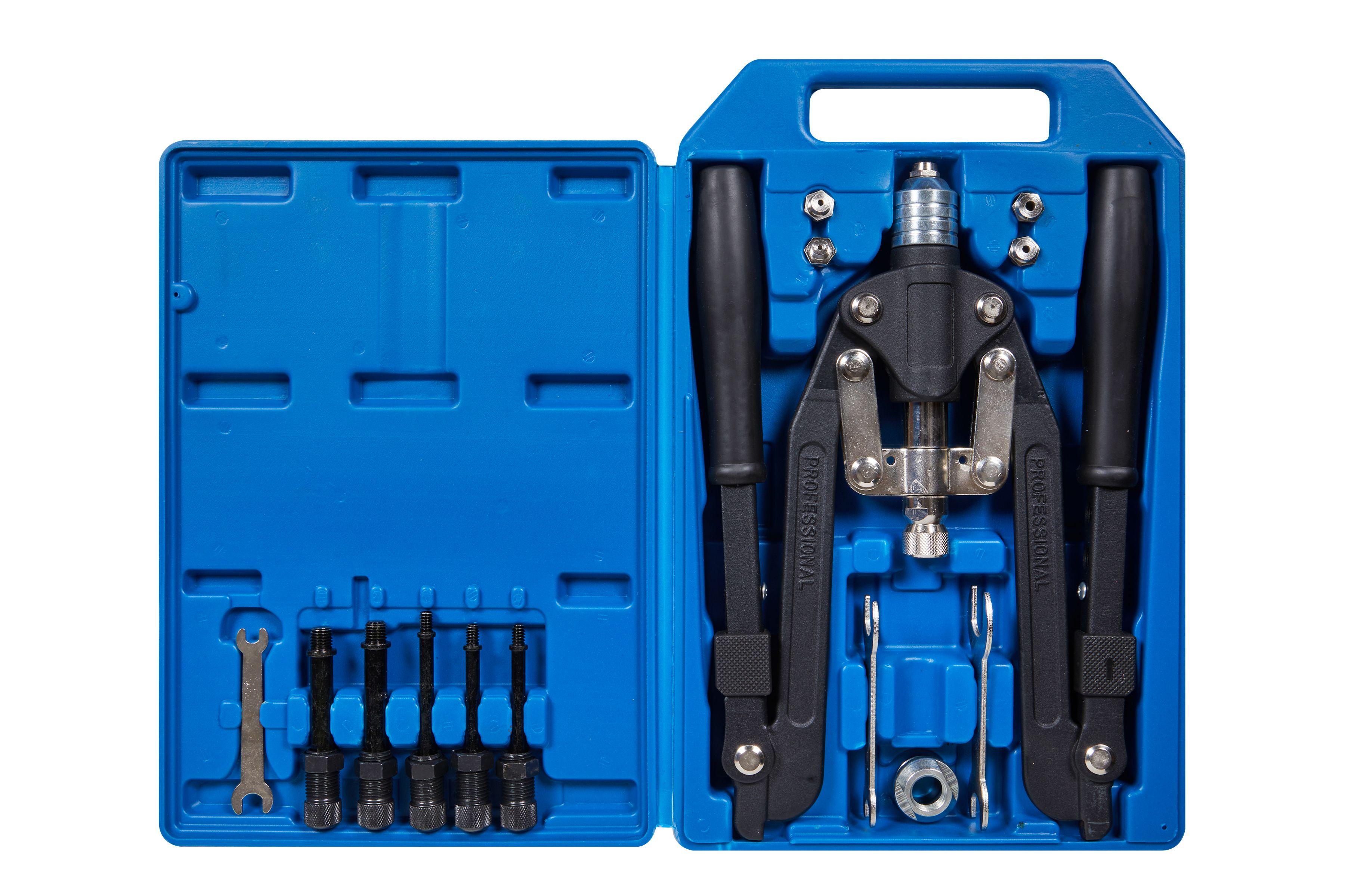Blue Spot Tools Long Arm Rivet (3.2-6.4) and Nut Riveter (M4-M10) Set
