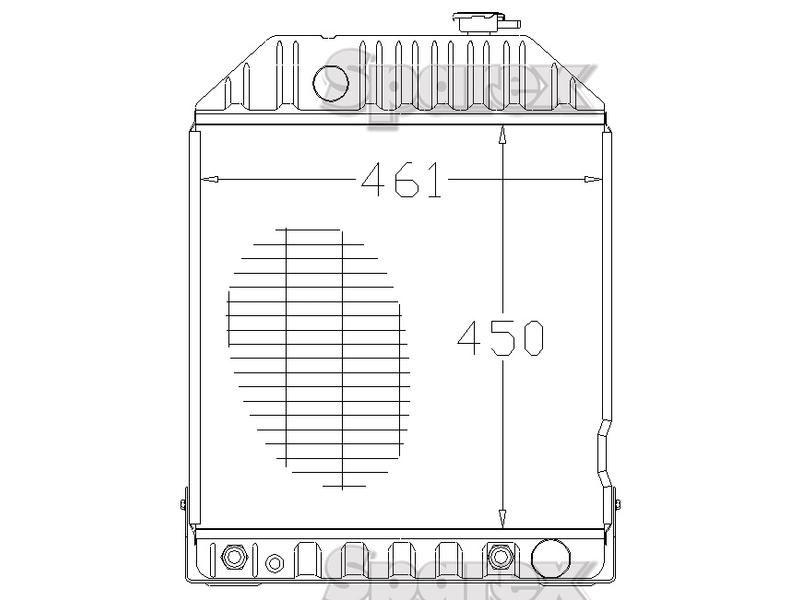 Radiator for selected Ford New Holland 10 Series Tractor Models | 81874687