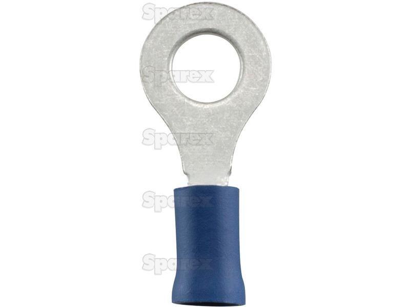 Pre Insulated Ring Terminal, Double Grip, 6.4mm, Blue (1.5 - 2.5mm)
