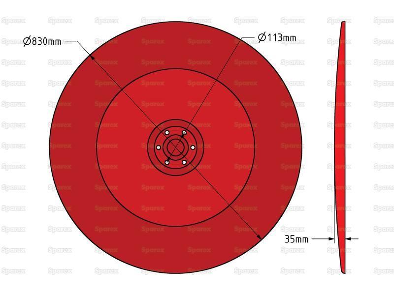 Sliding Saucer - OD :830mm, - Replacement for Galfre, Niemeyer for Niemeyer