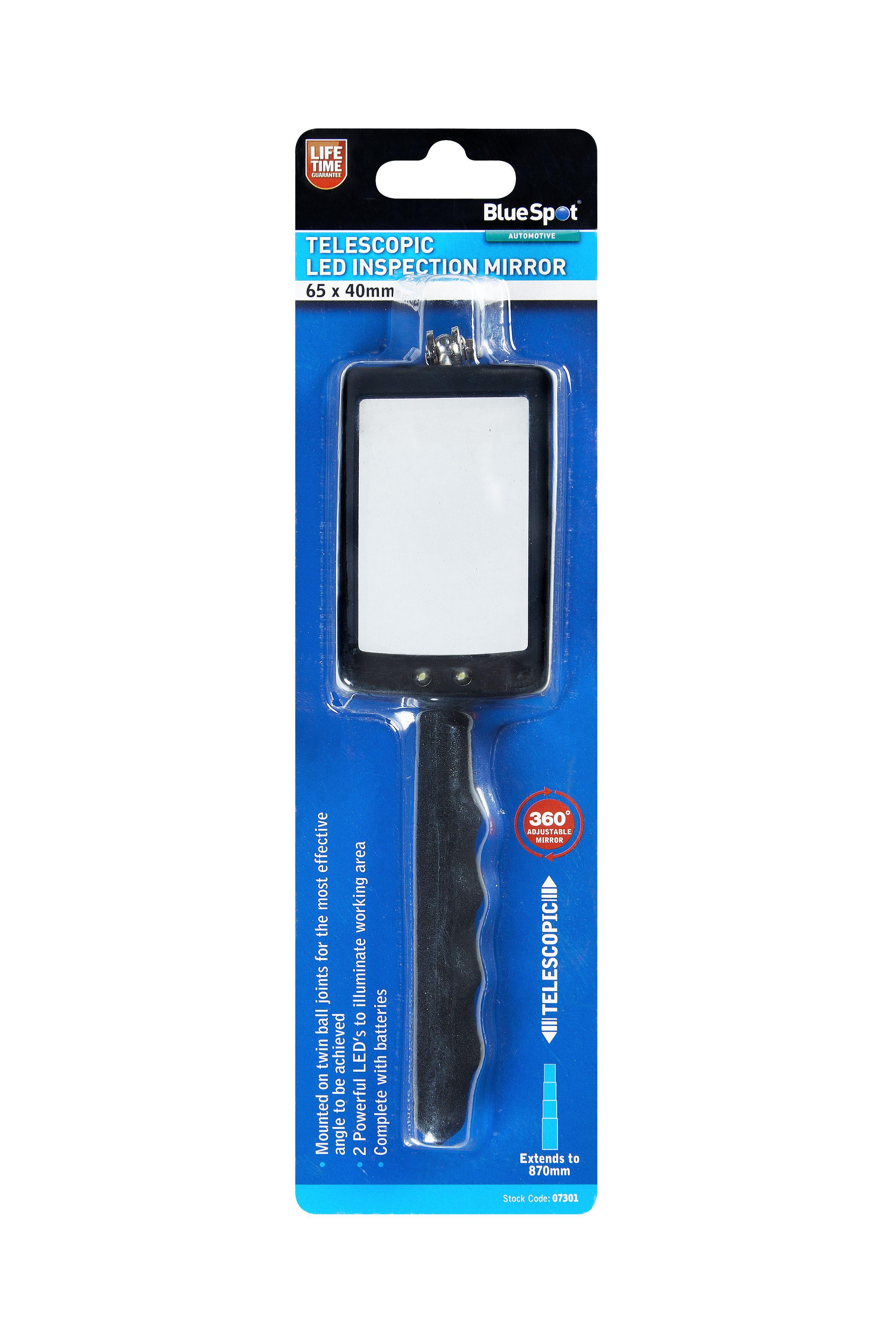 Blue Spot Tools Telescopic LED Inspection Mirror