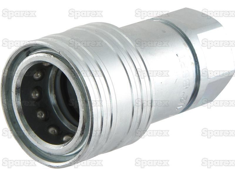 Sparex Quick Release Hydraulic Coupling Female 1/2'' Body x 1/2'' BSPT Female Thread Case IH (3059126R1, E99254)