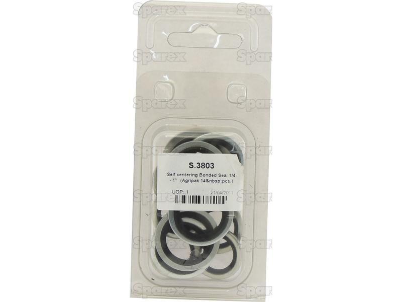 Self centering Bonded Seal 1/4 - 1'' mm (Agripak 14 pcs.)