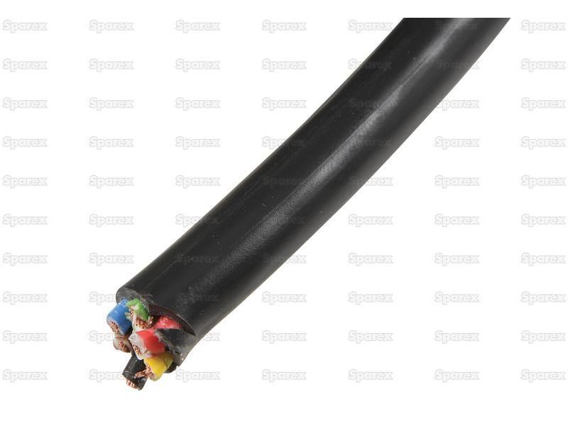 Electrical Cable - 7 Core, 1.5mm°² Cable, Black (Length: 1M), ()