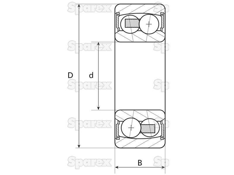 NTN SNR Self Aligning Bearing - Metric (2212EEG15) Bearings Reference (2212EEG15)