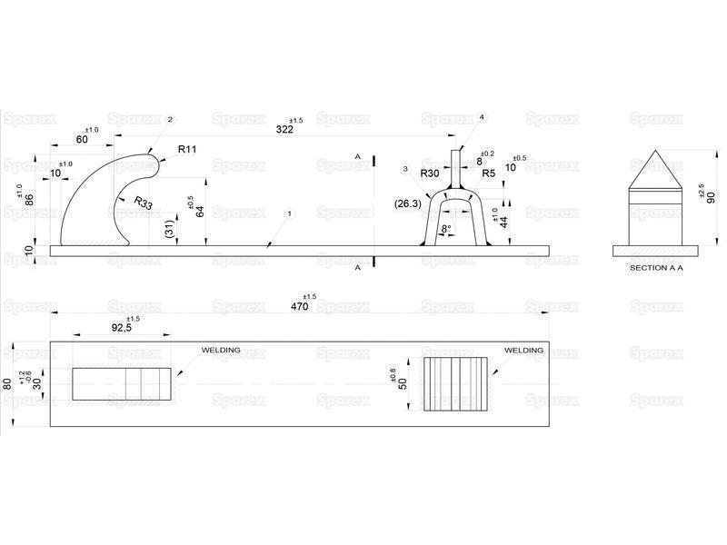 Loader Bracket (Pair), Replacement for: Trima. for McConnel, Trima