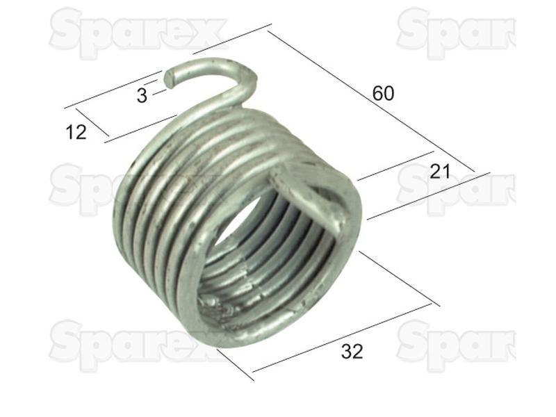 Haytine Return Spring RH Replacement for Deutz-Fahr Deutz-Fahr, Landini