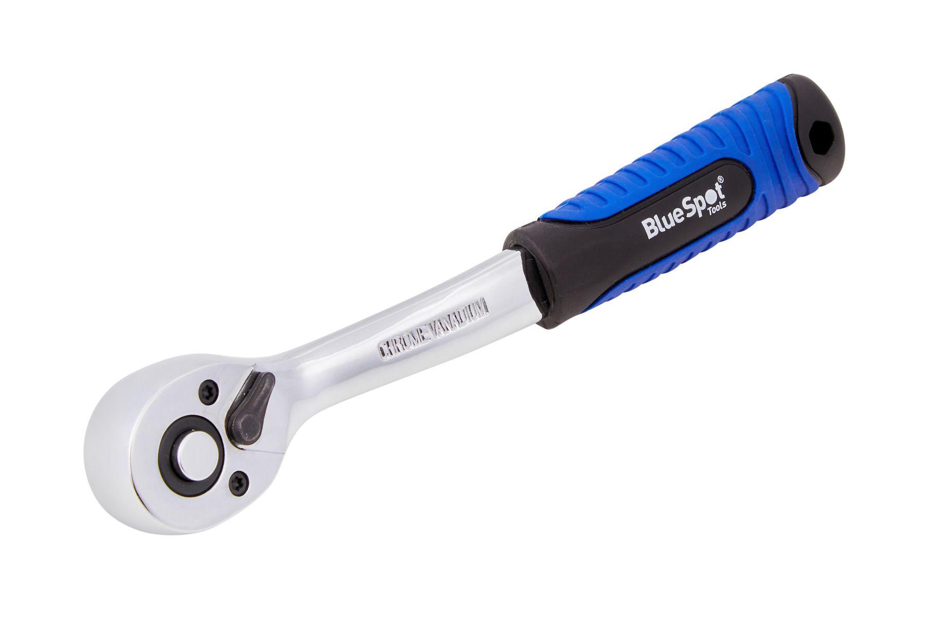 Blue Spot Tools 1/4" Soft Grip Ratchet (90 Teeth)