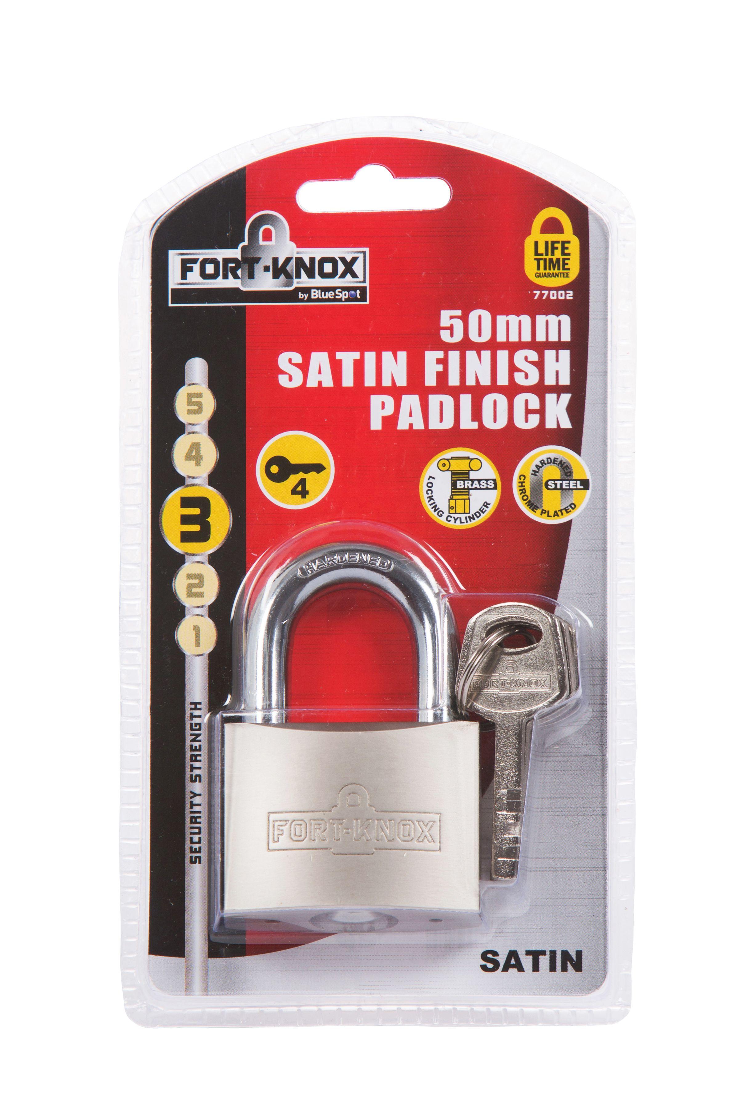 Blue Spot Tools 50mm Satin Finish Padlock