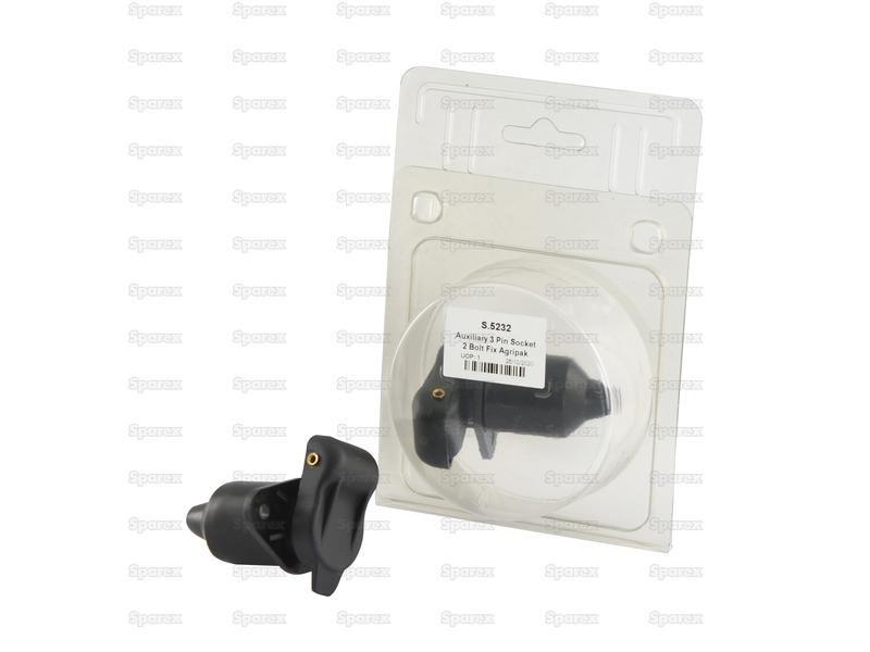 Auxiliary 3 Pin Socket 2 Bolt Fix Agripak