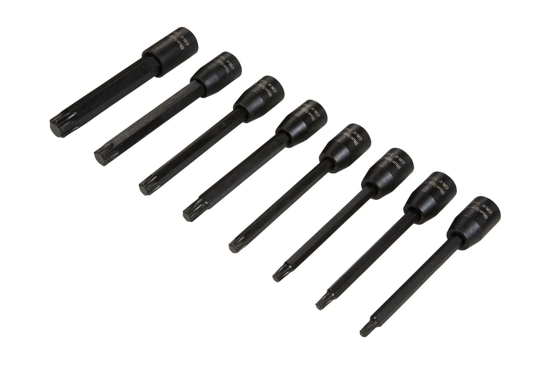Blue Spot Tools 8 PCE 3/8" Extra Long Impact Torx Bits