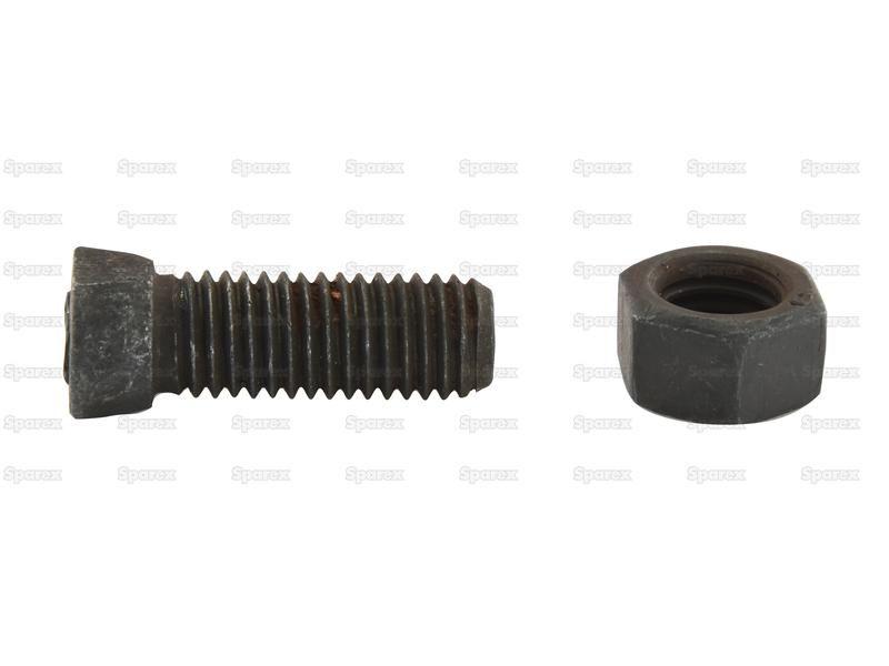 Conical Head Bolt 2 Flats With Nut (TC2M) - M12 x 50mm, Tensile strength 12.9 (10 pcs. Agripak)