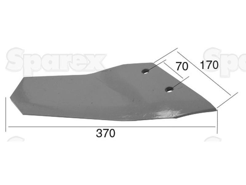 Cranked Wing 370x11mm RH for Lemken