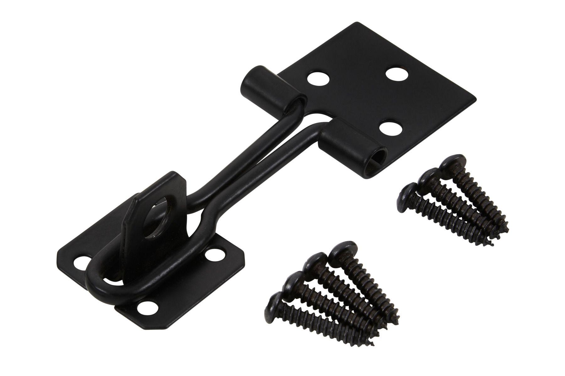 Blue Spot Tools Black Powder Coated Wire Hasp And Staple 102mm
