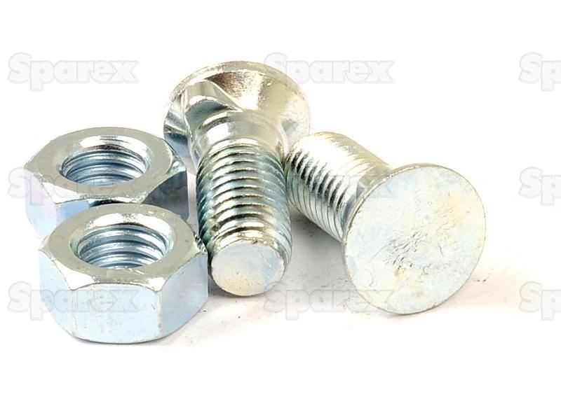 Countersunk Head Bolt 2 Nibs With Nut (TF2E), Replacement for Kuhn, Huard