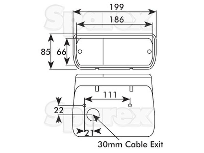 Halogen Front Combination Light (LH) for Case IH JX1090U