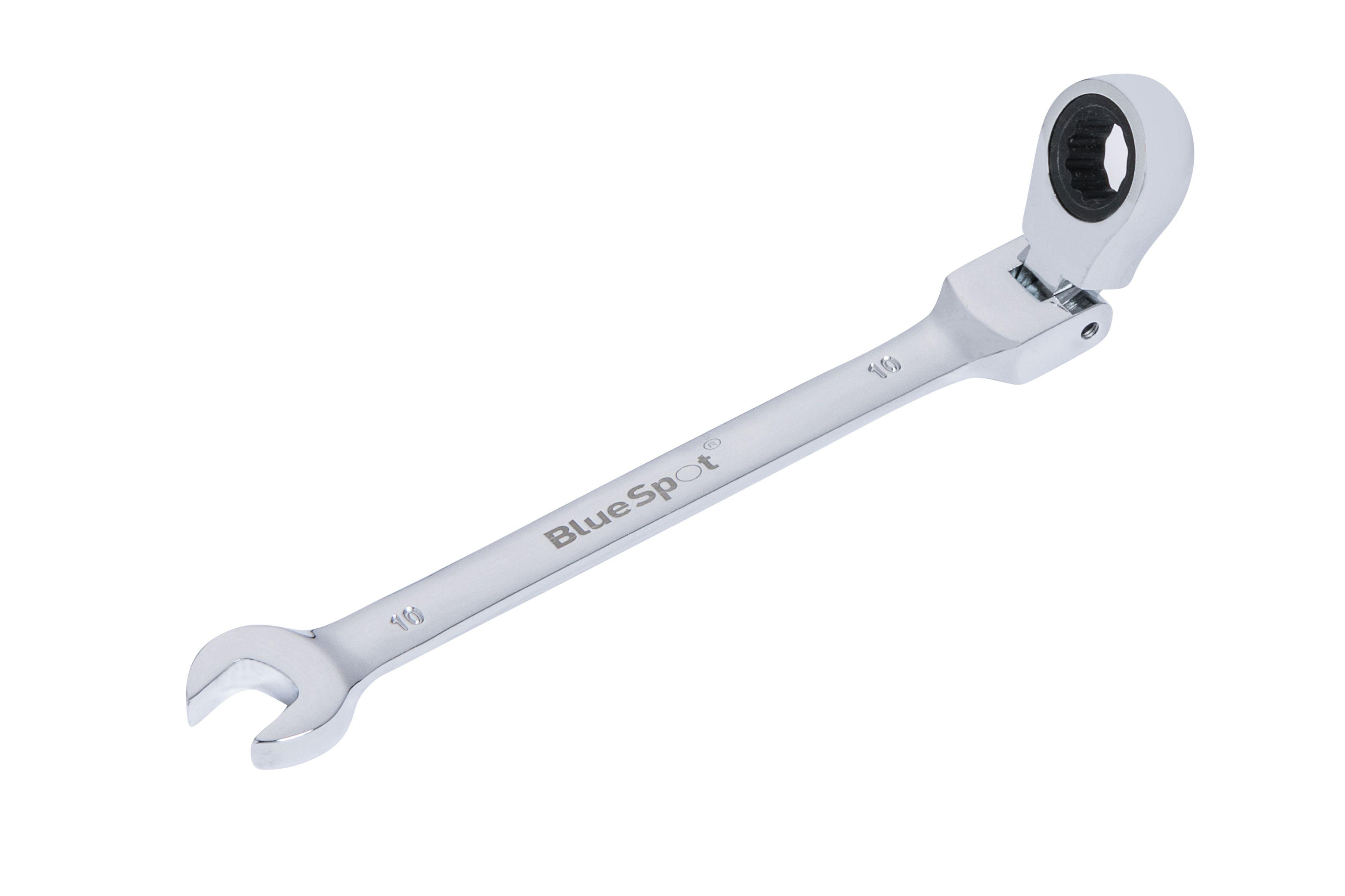 Blue Spot Tools 10mm Ratchet Spanner Flexible Head (180°)