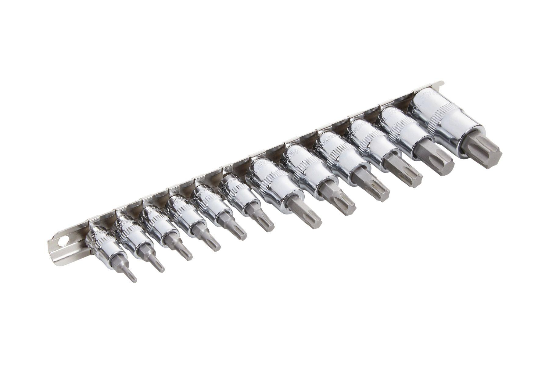 Blue Spot Tools 12 PCE 1/4"-3/8"-1/2" Torx Bit Sockets