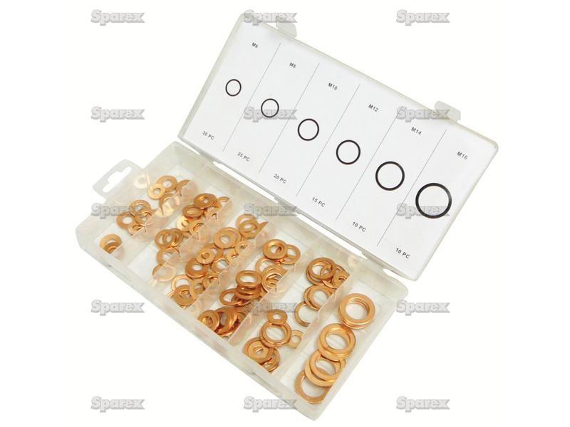 Metric Copper Washer, (110 pcs.) Handipak