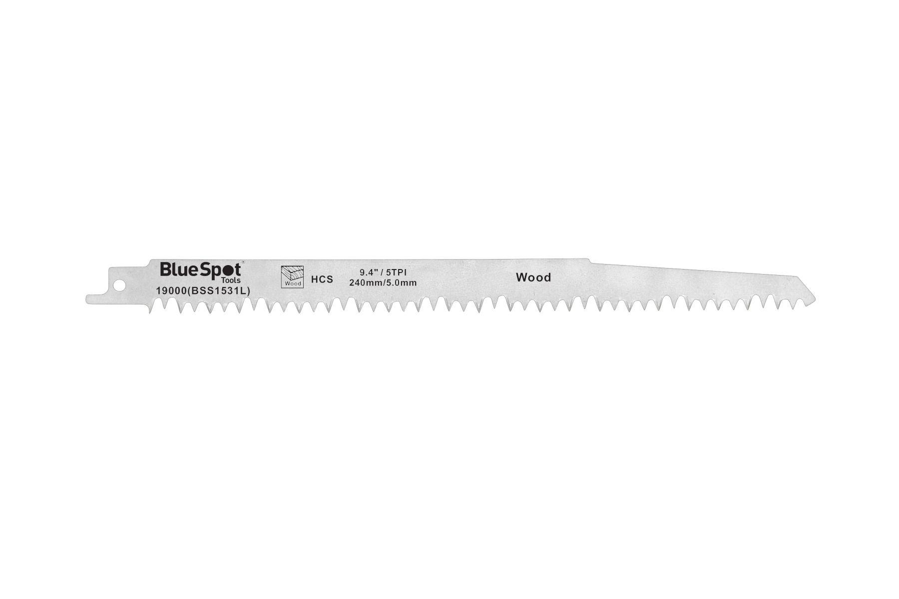 Blue Spot Tools 5 PCE 240mm (9.4") HCS Reciprocating Saw Blades