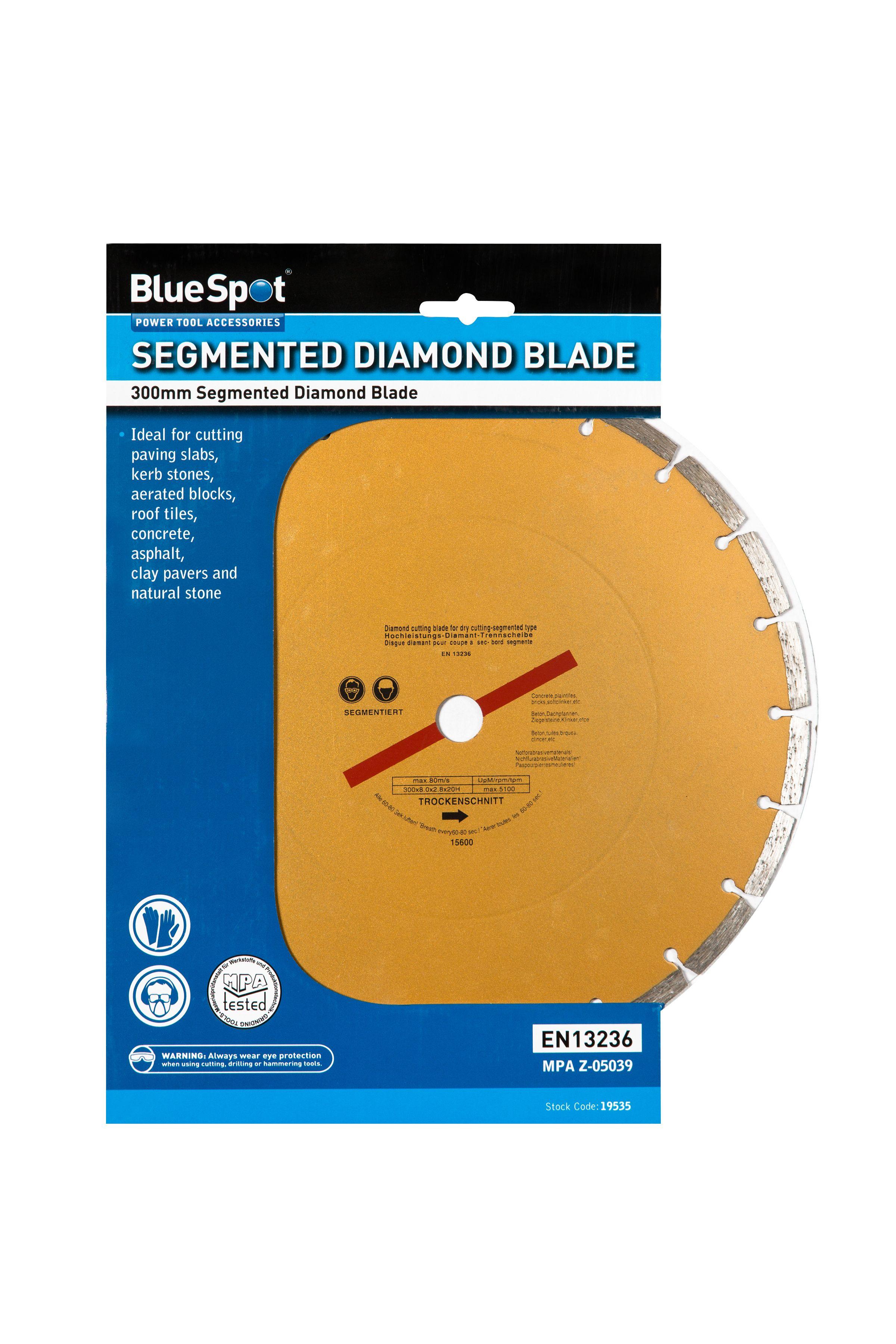 Blue Spot Tools 300mm (12") Segmented Gold Diamond Dry Cutting Disc