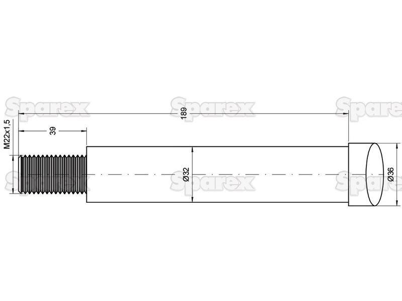 Straight Loader Tine | 850mm for Bobcat (M6678898)
