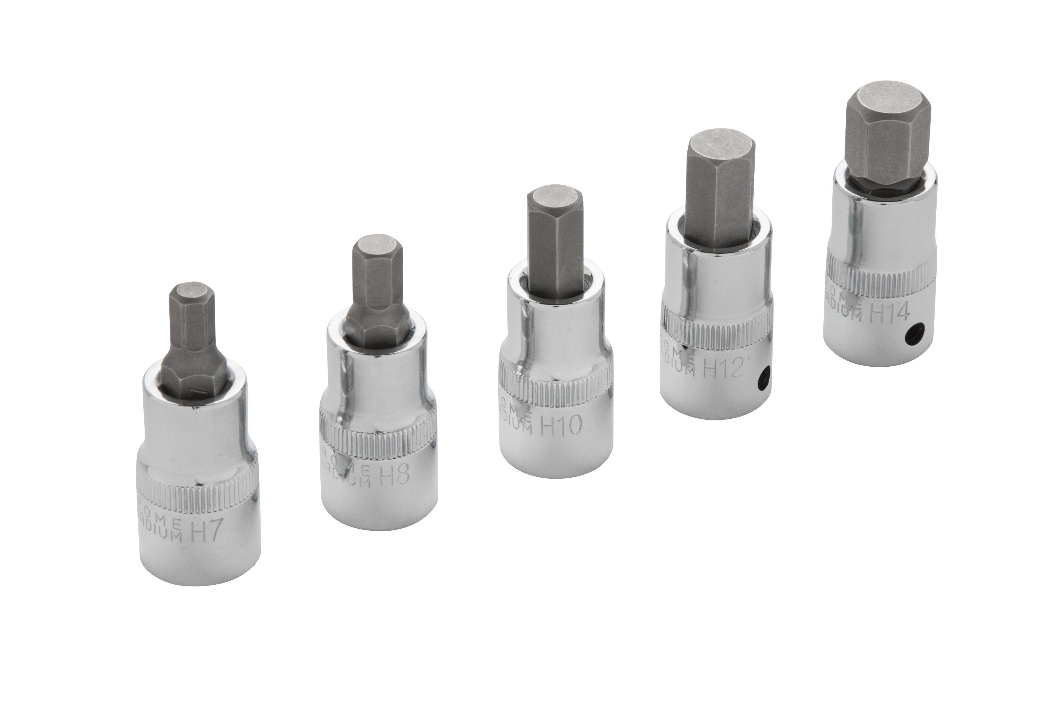 Blue Spot Tools 5 PCE 1/2" Hex Bit Set (H7-H14) (EVA FOAM)