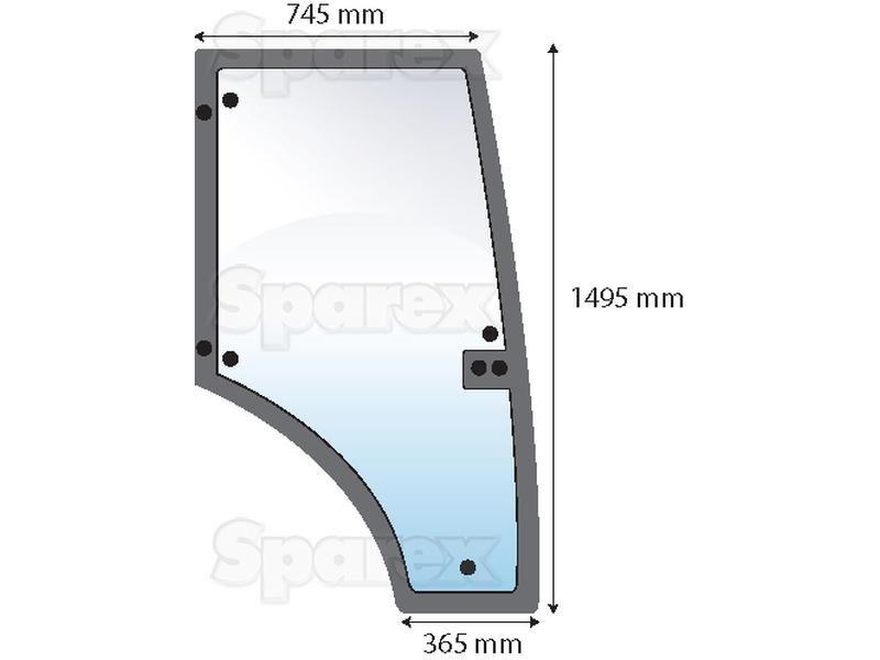 Door Glass RH for Renault Ares 640 (Ares)