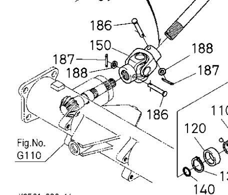 Kubota Compact tractor BX 231 Universal joint assembly