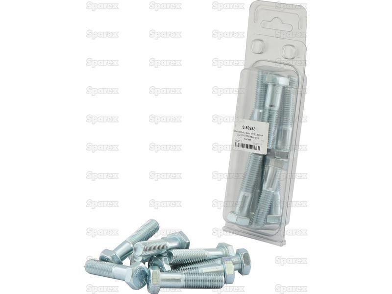 Metric Bolt, Size: M12 x 50mm (Din 931) 10 pcs. Agripak